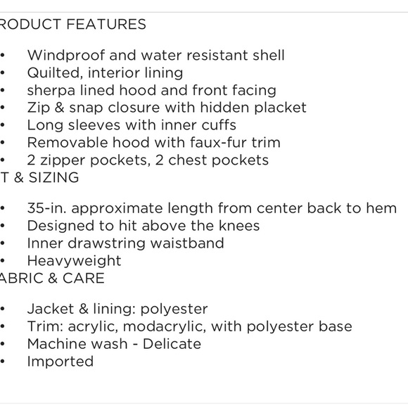 Women’s, Nine West Women’s large, Sherpa lined heavy winter jacket, brand new - Picture 7 of 7